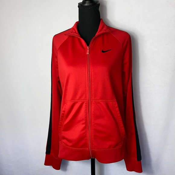 Nike Season Poly Knit Track Jacket University Red Size Small - Picture 1 of 8